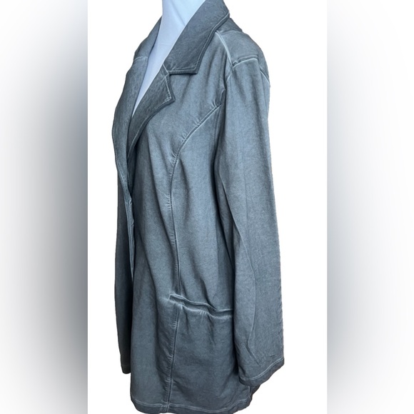 SOFT SURROUNDINGS Pressley Burnished Topper Jacket In Washed Gray Size Large - Picture 5 of 9